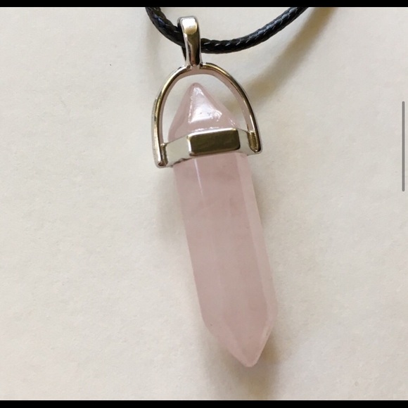 Rose Quartz Love Stone Chakra Necklace - Picture 3 of 8
